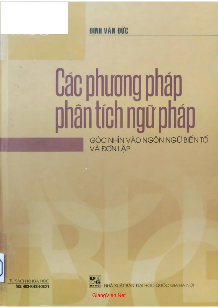 Các phương pháp phân tích ngữ pháp góc nhìn vào ngôn ngữ biến tố và đơn lập