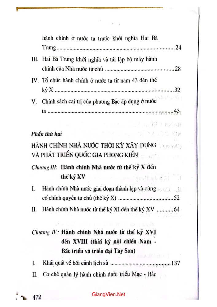 Trang 2 - Ảnh minh họa nội dung sách Giáo trình lịch sử hành chính nhà nước Việt Nam