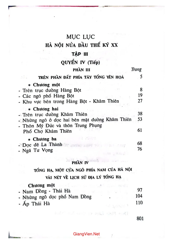 Trang 1 - Ảnh minh họa nội dung sách Hà Nội nửa đầu thế kỷ 20 - Tập 3