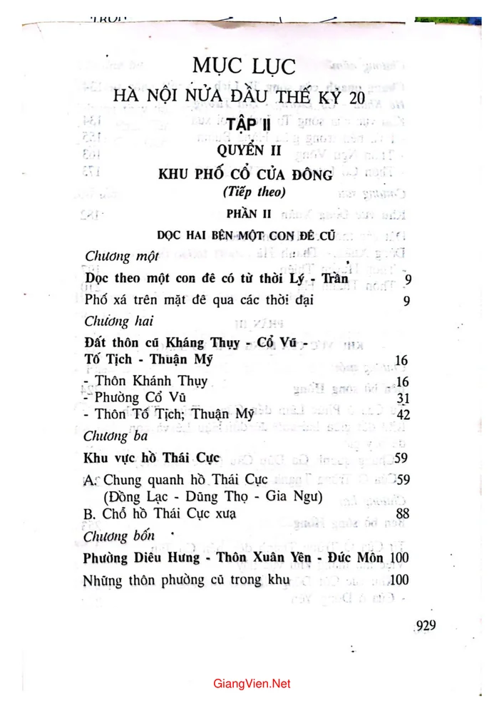 Trang 1 - Ảnh minh họa nội dung sách Hà Nội nửa đầu thế kỷ 20 - Tập 2
