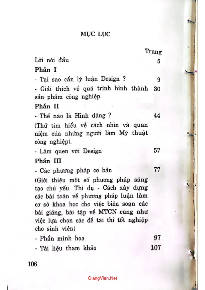 Trang 1 - Ảnh minh họa nội dung sách Cơ sở phương pháp luận design. Nhà xuất bản mỹ thuật