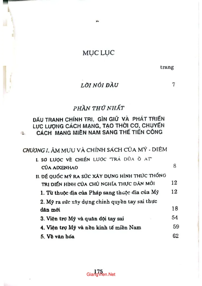 Trang 1 - Ảnh minh họa nội dung sách Lịch sử cách mạng miền Nam Việt Nam giai đoạn 1954- 1960