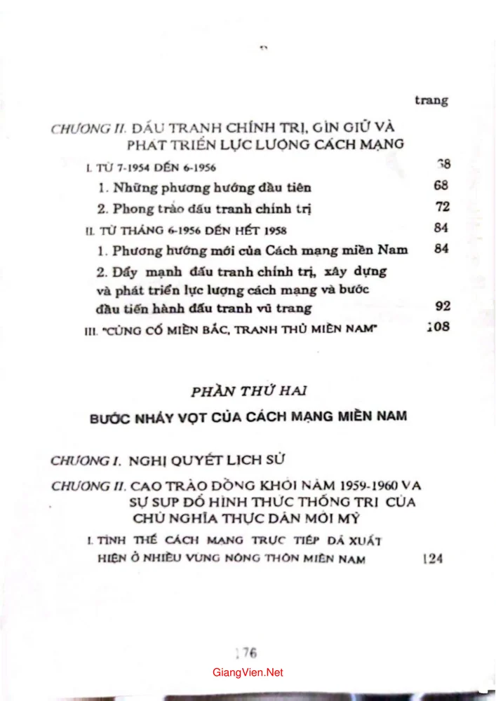 Trang 2 - Ảnh minh họa nội dung sách Lịch sử cách mạng miền Nam Việt Nam giai đoạn 1954- 1960