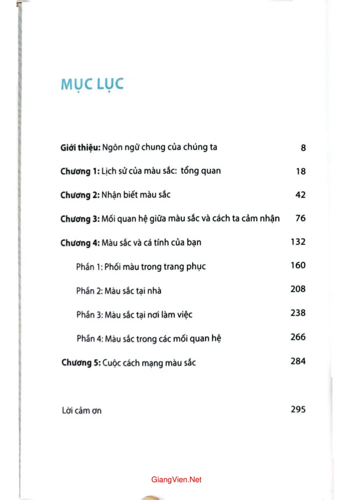 Trang 1 - Ảnh minh họa nội dung sách Ứng dụng màu sắc để thay đổi cuộc sống