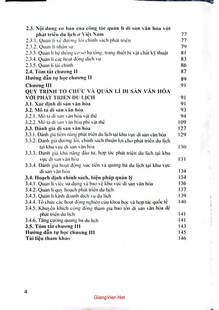 Trang 2 - Ảnh minh họa nội dung sách Giáo trình quản lý di sản văn hóa với phát triển du lịch