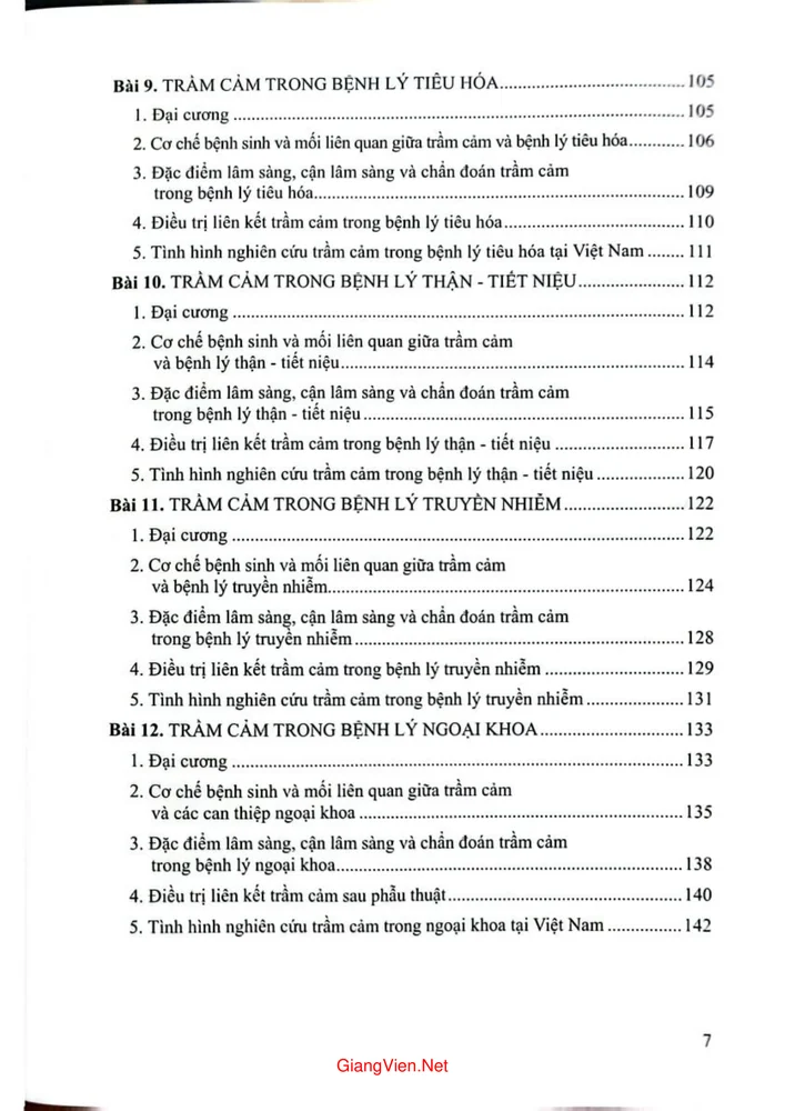 Trang 3 - Ảnh minh họa nội dung sách Trầm cảm trong tâm thần học liên kết