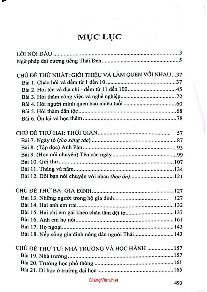 Trang 1 - Ảnh minh họa nội dung sách Tiếng Thái cơ sở, tiếng Thái đen vùng Tây Bắc
