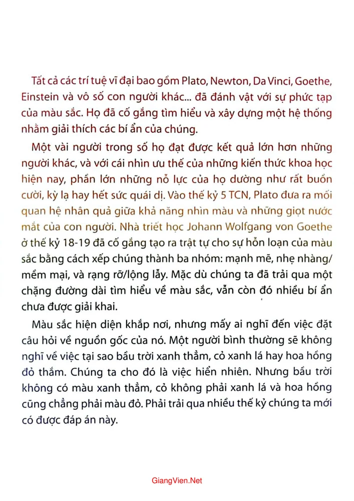 Trang 1 - Ảnh minh họa nội dung sách Ngôn ngữ bí ẩn của màu sắc