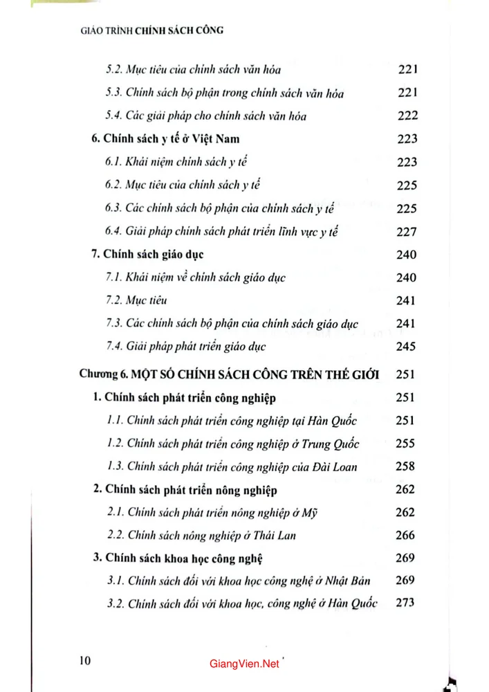 Trang 6 - Ảnh minh họa nội dung sách Giáo trình Chính sách công