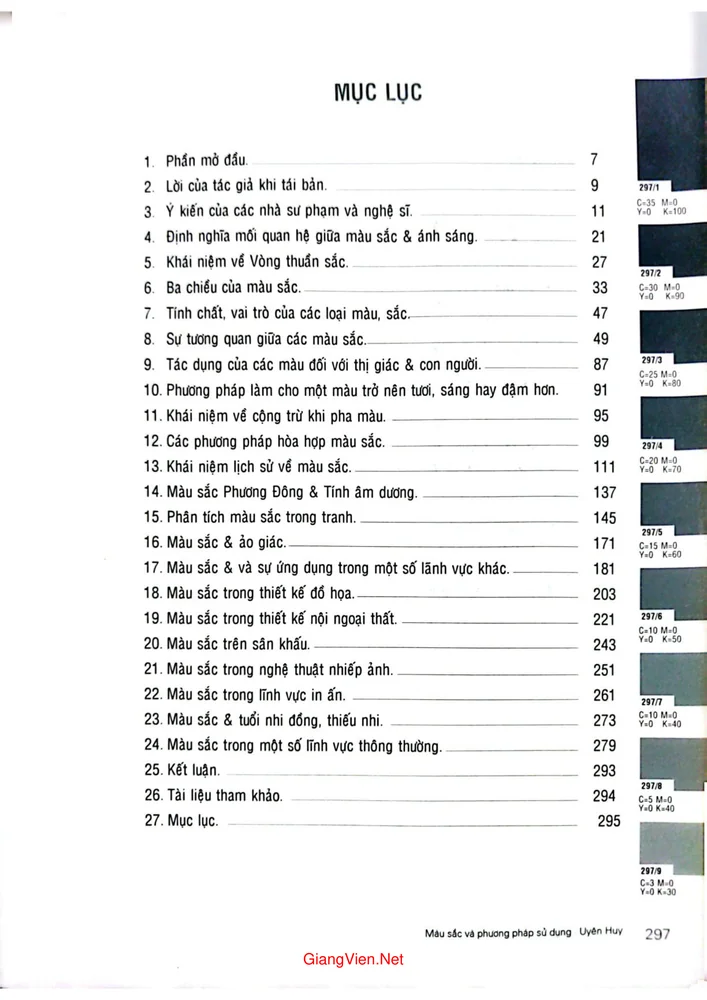 Trang 1 - Ảnh minh họa nội dung sách Màu sắc và phương pháp sử dụng