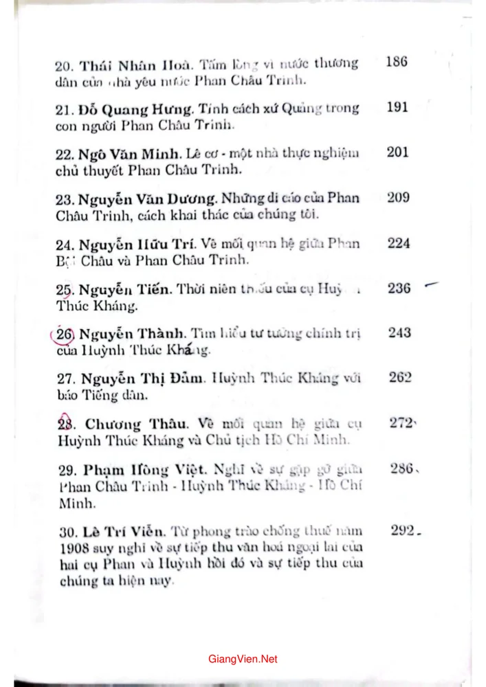 Trang 3 - Ảnh minh họa nội dung sách Kỷ yếu Hội thảo khoa học Phan Châu Trinh và Huỳnh Thúc Kháng