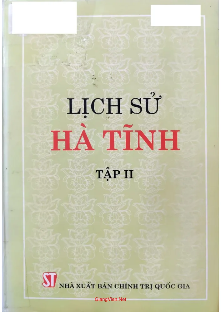 Lịch sử Hà Tĩnh, tập 2
