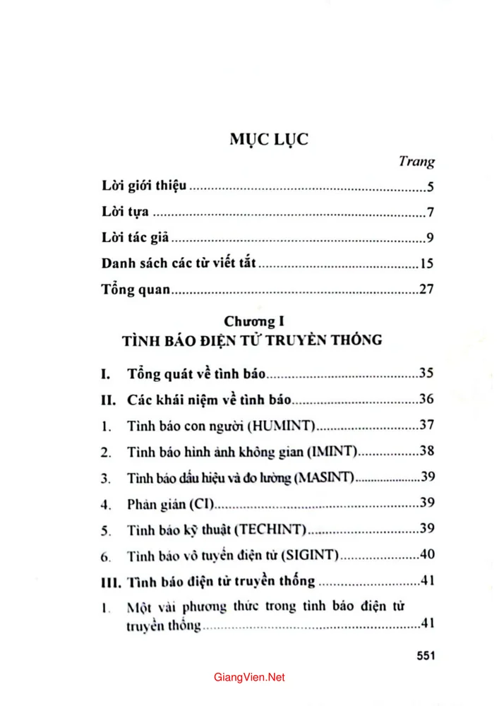 Trang 1 - Ảnh minh họa nội dung sách Tình báo điện tử không gian