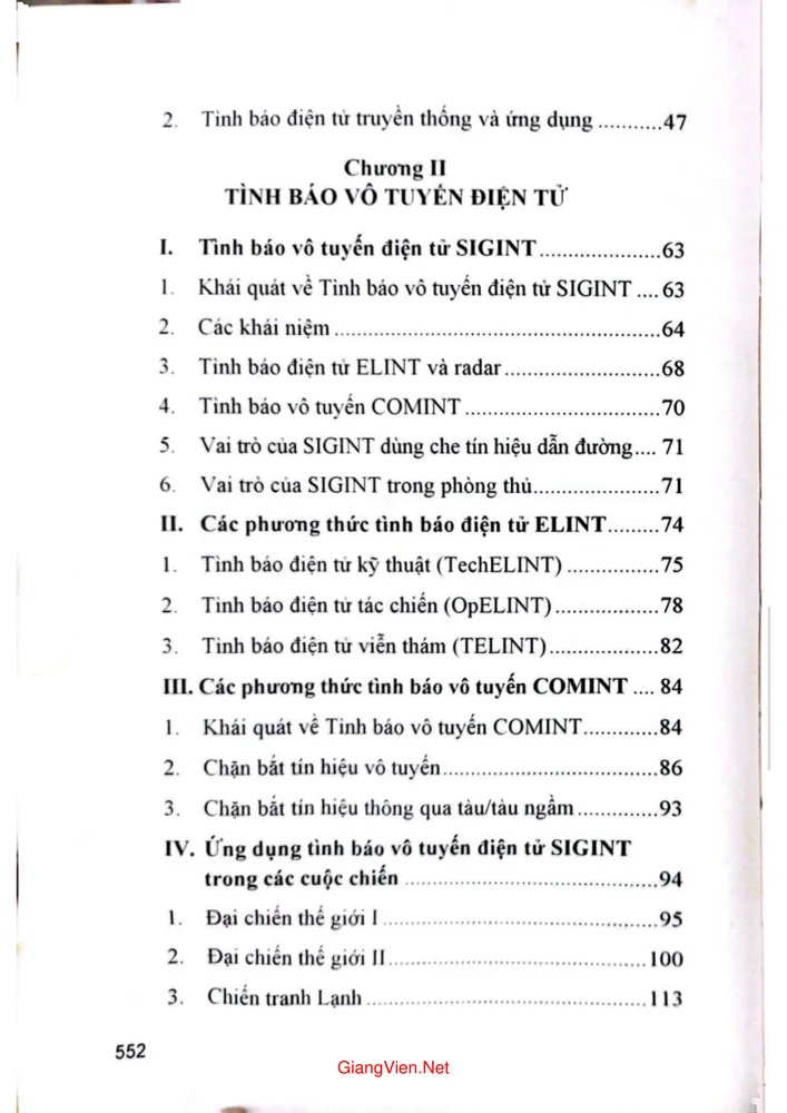 Trang 2 - Ảnh minh họa nội dung sách Tình báo điện tử không gian
