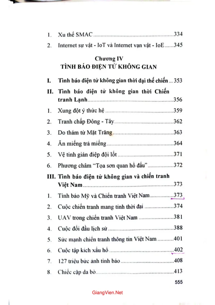Trang 5 - Ảnh minh họa nội dung sách Tình báo điện tử không gian