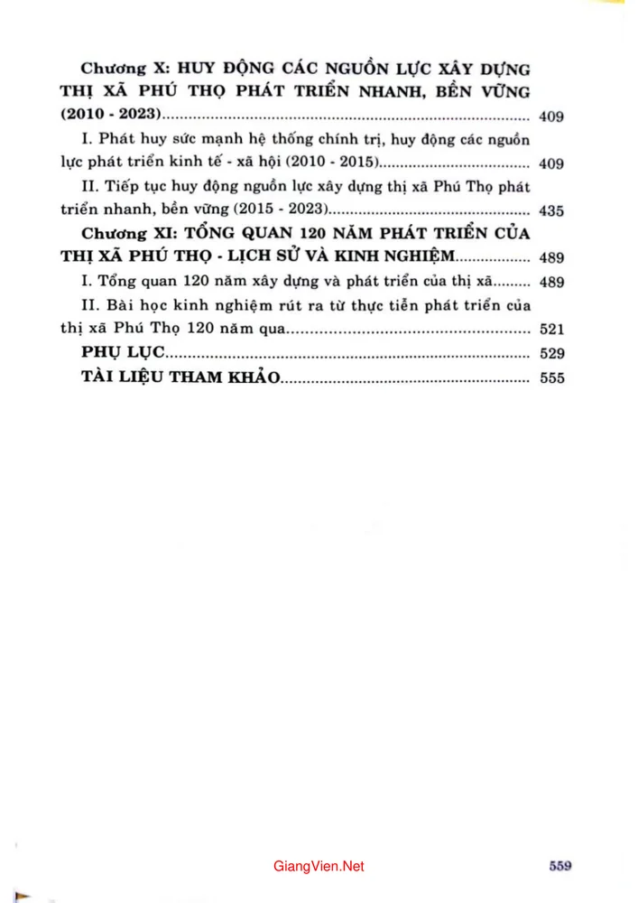 Trang 3 - Ảnh minh họa nội dung sách Lịch sử 120 năm thị xã Phú Thọ (1903 - 2023)