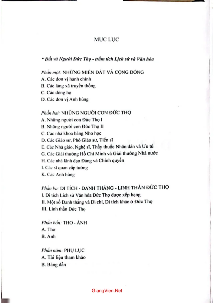Trang 1 - Ảnh minh họa nội dung sách Đức Thọ đất và người