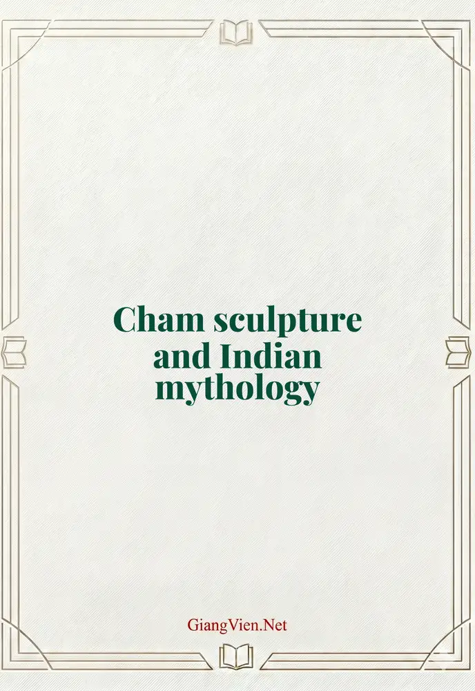 Cham sculpture and Indian mythology