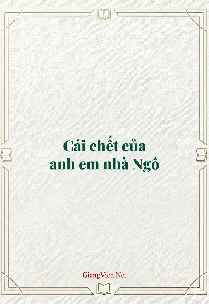 Cái chết của anh em nhà Ngô