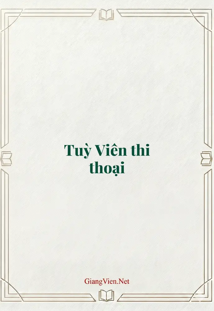 Tuỳ Viên thi thoại