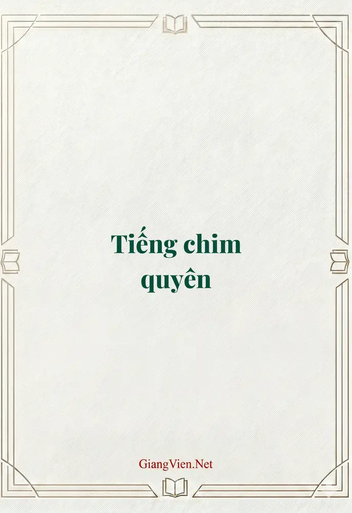Tiếng chim quyên