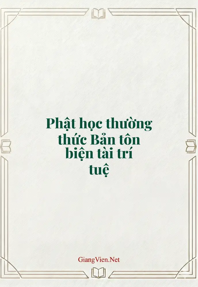 Phật học thường thức Bản tôn biện tài trí tuệ