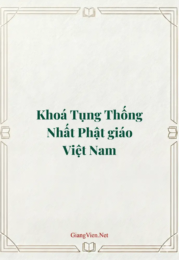 Khoá Tụng Thống Nhất Phật giáo Việt Nam