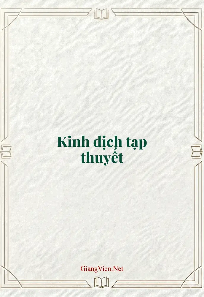 Kinh dịch tạp thuyết