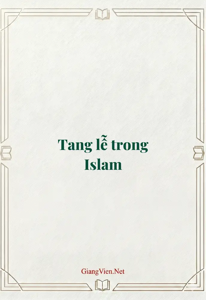 Tang lễ trong Islam