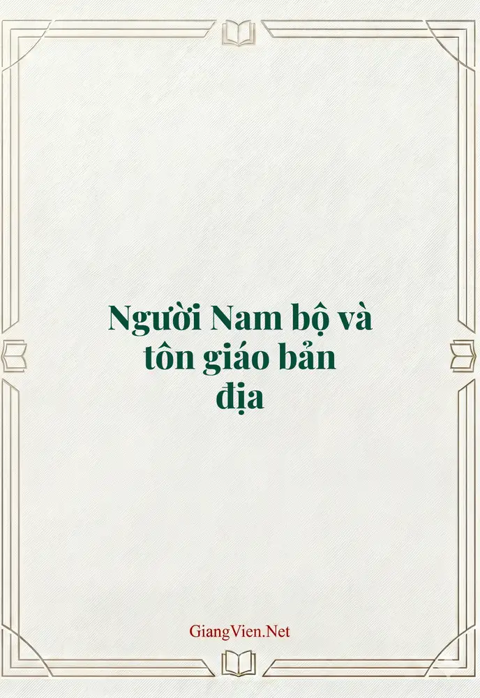 Người Nam bộ và tôn giáo bản địa