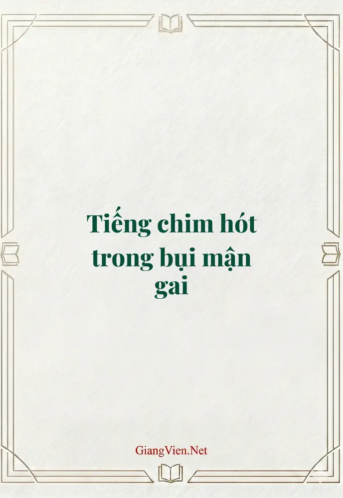 Tiếng chim hót trong bụi mận gai