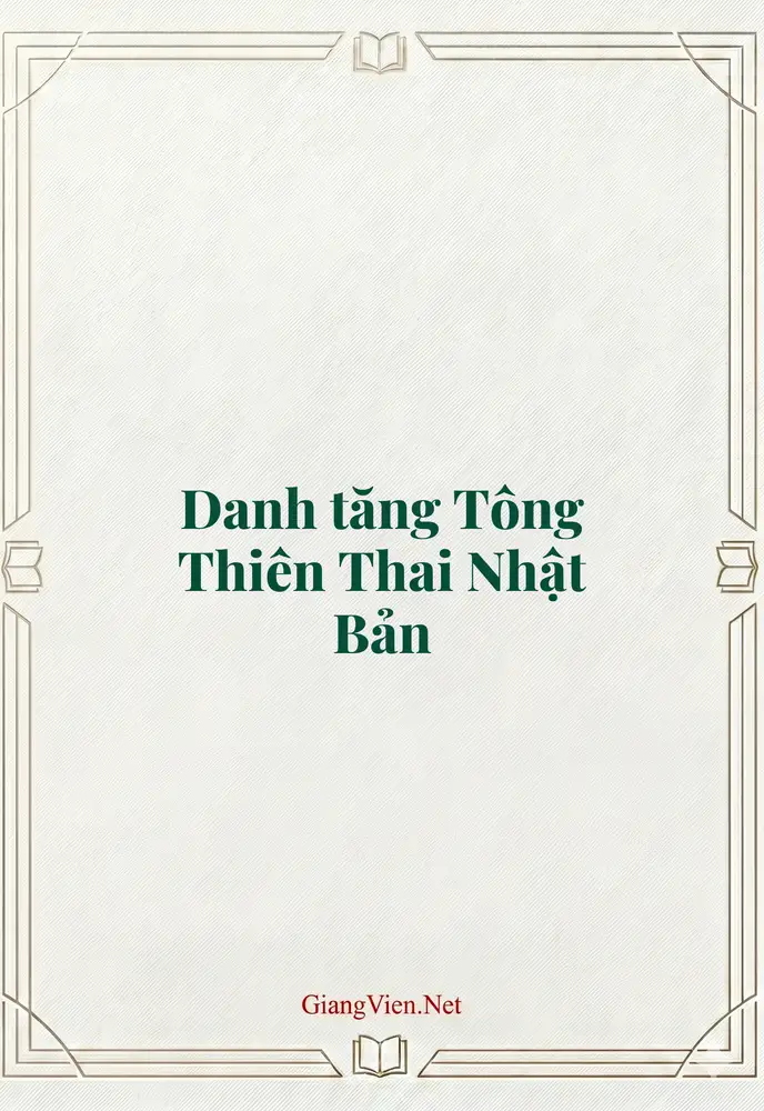 Danh tăng Tông Thiên Thai Nhật Bản