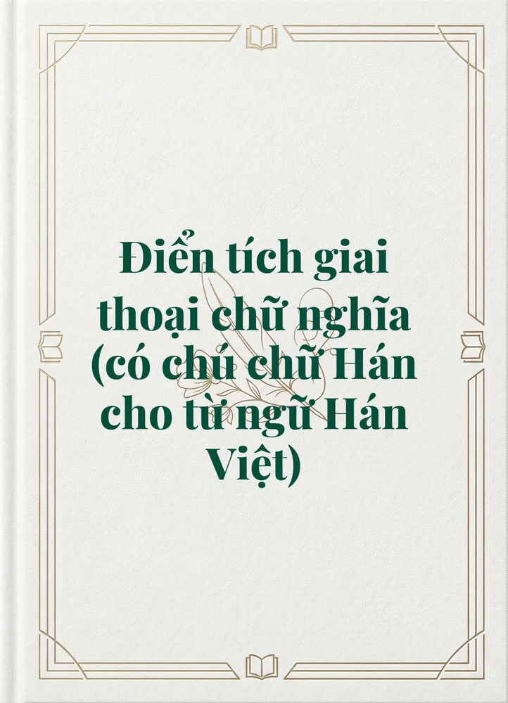 Điển tích giai thoại chữ nghĩa (có chú chữ Hán cho từ ngữ Hán Việt)